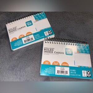 2 Spiral Bound Ruled Index Cards
